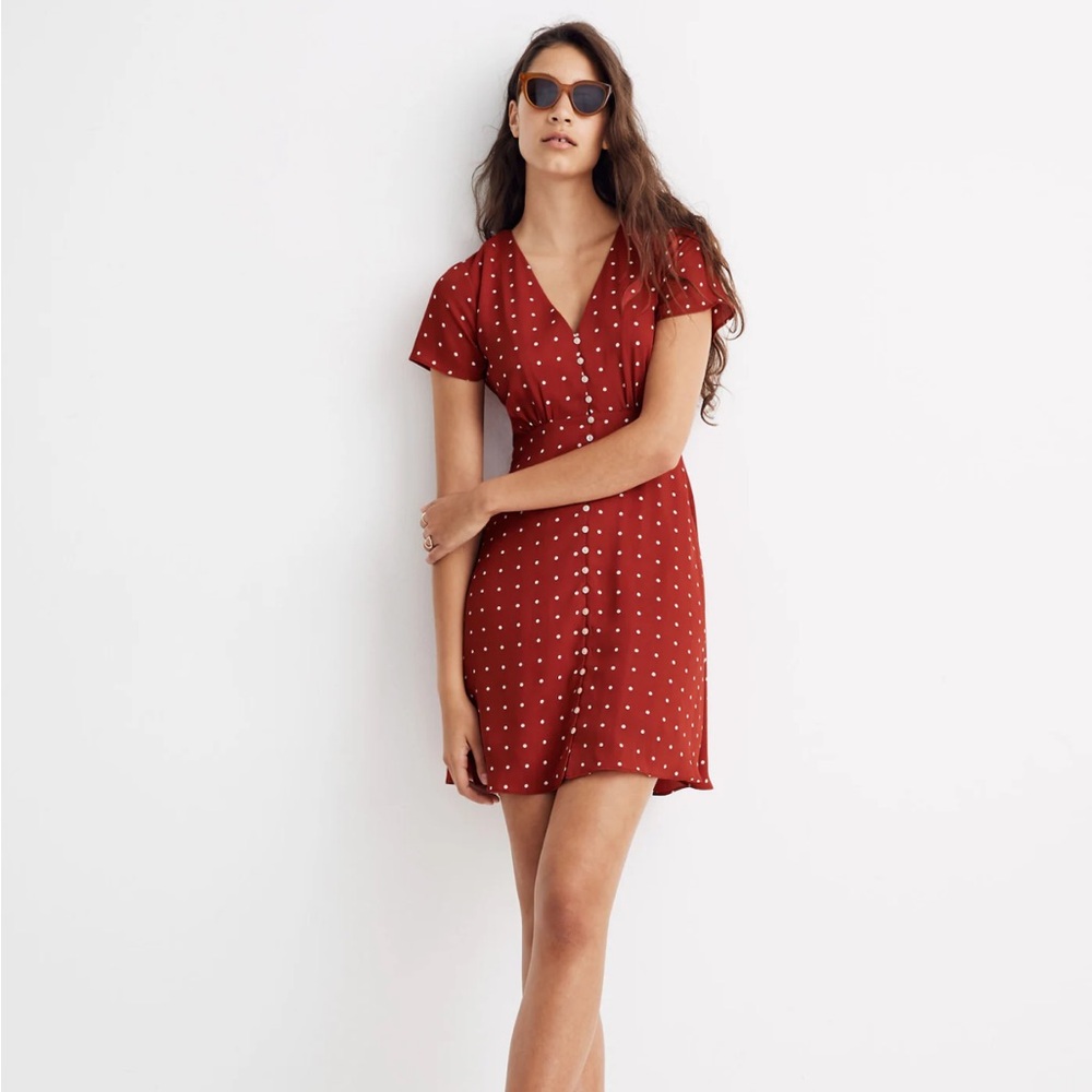 Madewell Red Polka Dot Dress
